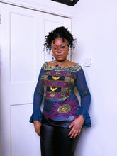 Load image into Gallery viewer, Save The Queen in Majesty Bardot bi-fabric top