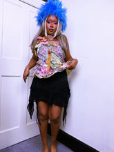 Load image into Gallery viewer, Lipsy 2004 label asymmetrical dark Fairycore mini skirt 