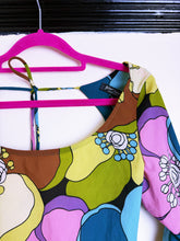 Load image into Gallery viewer, 90s Betsey Johnson 3/4 Sleeve Tie up Top