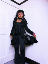 Load image into Gallery viewer, Whimsigoth faux fur black cardigan