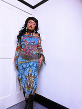 Load image into Gallery viewer, Save The Queen Mesh Mangbetu Congolese inspired dress