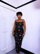 Load image into Gallery viewer, 1997 Embroidered Mesh Double lined Maxi Dress ASO Baby Spice