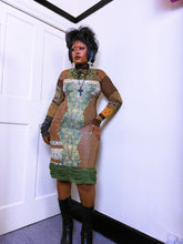 Load image into Gallery viewer, Save the Queen Celtic JPG coders midi dress
