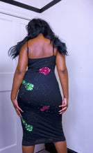 Load image into Gallery viewer, Vintage Mesh Floral Sequin and beaded Dress ASO Baby Spice in 2000