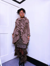 Load image into Gallery viewer, Zone Bleue ruffled zip up cardigan