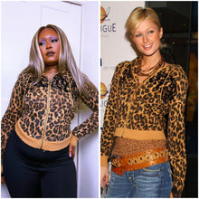 Load image into Gallery viewer, Vintage L.A.M.B Leopard print hoodie ASO Paris Hilton and Lindsay Lohan 2006