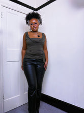 Load image into Gallery viewer, 1990s straight leg leather trousers