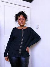 Load image into Gallery viewer, Hook and eye batwing jumper