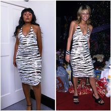 Load image into Gallery viewer, Vintage Sequin Halter Dress ASO Paris Hilton in 2000