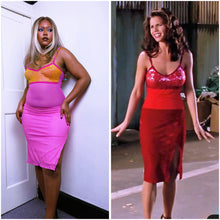 Load image into Gallery viewer, Mesh beaded Patty Shelabarger dress ASO Cordelia BTVS 1997