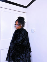 Load image into Gallery viewer, 90s Velvet Gothic Bell Sleeve blouse