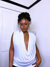 Load image into Gallery viewer, Y2K Studded Grecian cowl neck top by Jane Norman