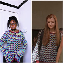Load image into Gallery viewer, 1990s Zigzag Crochet jumper ASO Willow on BTVS