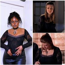 Load image into Gallery viewer, 2000s Ann Ferriday Alt Lace top ASO Tara in BTVS