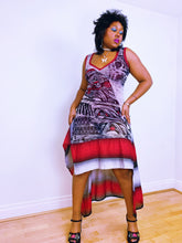 Load image into Gallery viewer, The Tribal Asymmetrical Red Save The Queen Dress