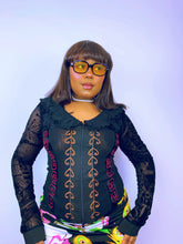 Load image into Gallery viewer, Save The Queen Mesh Zip Up Top