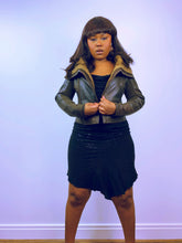 Load image into Gallery viewer, Morgan De Toi Leather and Fur Zip up Jacket