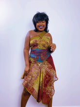 Load image into Gallery viewer, Vintage Golden Yellow & Red Save The Queen! Dress (12-14UK)