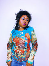 Load image into Gallery viewer, Save The Queen Sicily Inspired Mesh Top (12-16UK)