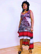 Load image into Gallery viewer, The Tribal Asymmetrical Red Save The Queen Dress
