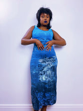 Load image into Gallery viewer, Vintage Save The Queen! Blue Maxi Dress