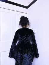 Load image into Gallery viewer, 90s Velvet Gothic Bell Sleeve blouse
