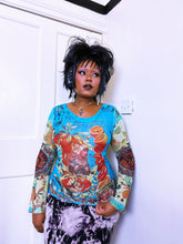 Load image into Gallery viewer, Save The Queen Sicilian dedicated mesh long sleeve top
