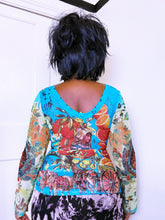 Load image into Gallery viewer, Save The Queen Sicilian dedicated mesh long sleeve top
