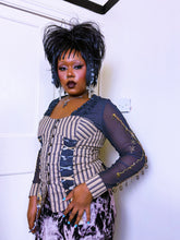 Load image into Gallery viewer, Save The Queen Grungy Corset lacing blouse
