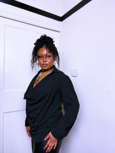 Load image into Gallery viewer, 2000s Cowl neck collared blouse
