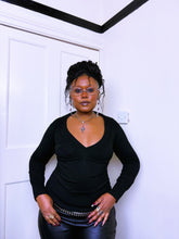 Load image into Gallery viewer, Y2K V-neck knit jumper
