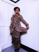 Load image into Gallery viewer, Zone Bleue ruffled zip up cardigan
