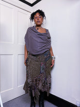 Load image into Gallery viewer, Juju &amp; Christine bi-fabric whimsical knit skirt
