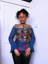 Load image into Gallery viewer, Save The Queen in Majesty Bardot bi-fabric top
