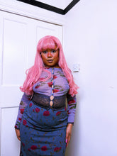 Load image into Gallery viewer, Betsey Johnson coded Kimchi Blue grey micromesh cardigan
