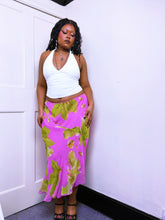 Load image into Gallery viewer, 90s piccot elastic asymmetrical barbie pink midi skirt
