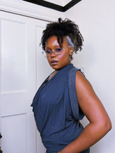 Load image into Gallery viewer, Y2K Grecian studded deep cowl neck
