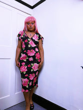 Load image into Gallery viewer, 90s sheer flowly sleeve floral dress
