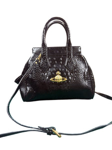 Black Vivienne Westwood snakeskin handbag