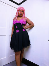 Load image into Gallery viewer, Betsey Johnson hot pink lace ruched dress
