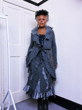 Load image into Gallery viewer, Y2K Marl Knit faux fur long cardigan
