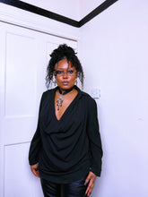 Load image into Gallery viewer, 2000s Cowl neck collared blouse
