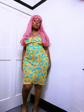 Load image into Gallery viewer, Betsey Johnson turquoise and marigold floral dress
