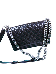 Faux Shanel quilted chain handbag