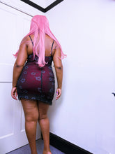 Load image into Gallery viewer, Betsey Johnson Coded 90s micro mesh beaded hem dress
