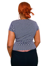 Load image into Gallery viewer, Vintage Polka Dot Cowl Neck Top by Precis
