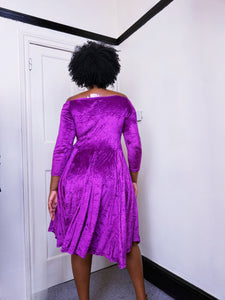 1980s Betsey Johnson Velvet Dress