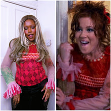 Load image into Gallery viewer, Save The Queen Harlequin Top worn by Morgan ASO Sabrina the Teenage Witch
