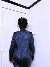 Load image into Gallery viewer, 2010s Indie Sleaze military leather jacket
