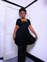 Load image into Gallery viewer, Y2K Black sailor button dress
